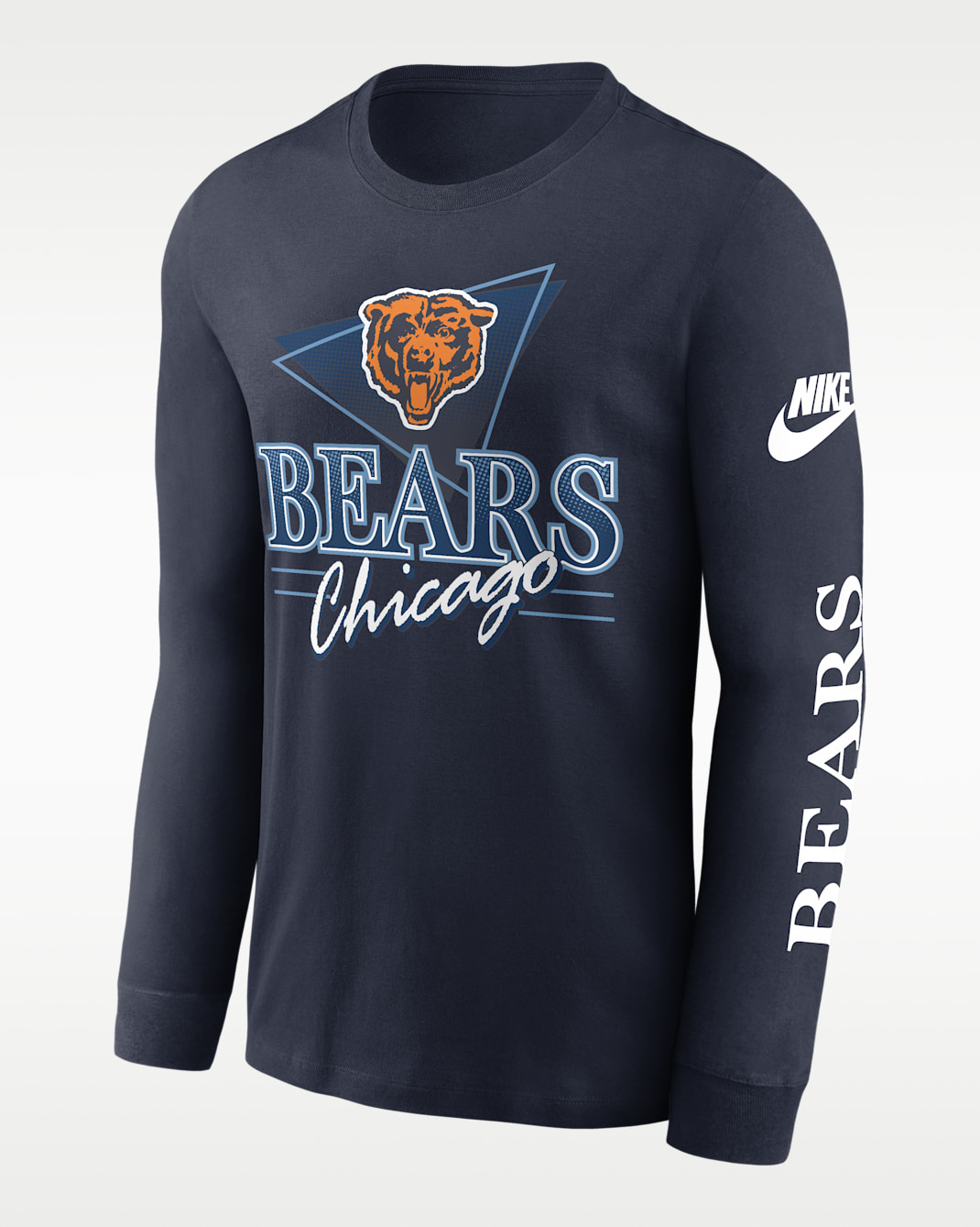 Chicago Bears Rewind Men's Nike NFL Long-Sleeve T-Shirt - Marine