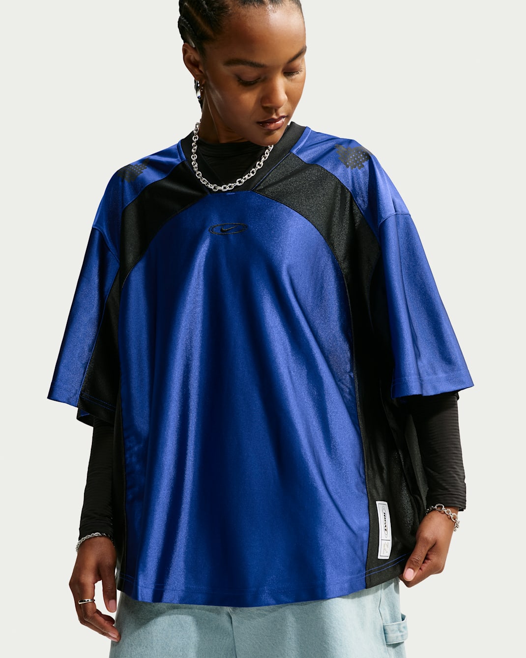 Nike Sportswear Women's Oversized Jersey (Plus Size) - Old Royal/Black/Black/Black