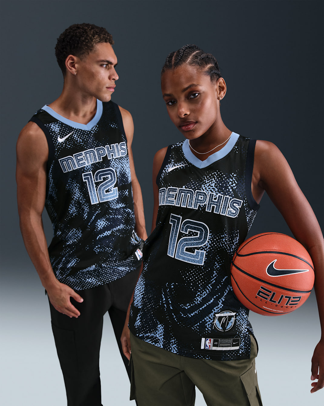 ジャ モラント メンフィス グリズリーズ 2025/26 セレクト シリーズ メンズ ナイキ Dri-FIT NBA スウィングマン ジャージー - カレッジネイビー/ホワイト