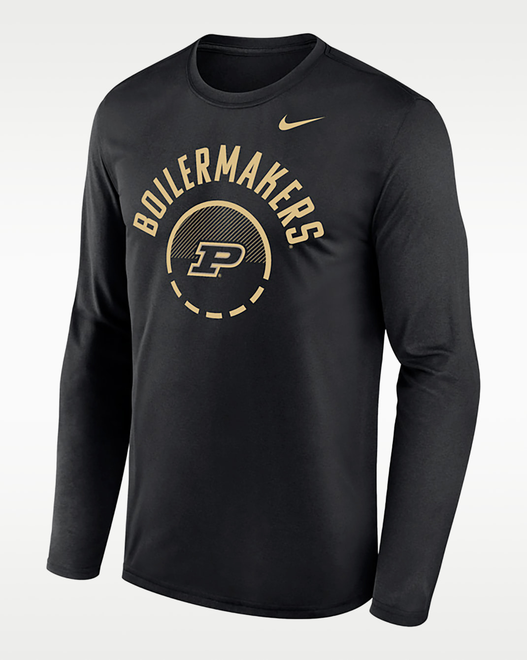 Playera de manga larga universitaria Nike Dri-FIT para hombre Purdue Basketball Shoot Around Legend - Negro