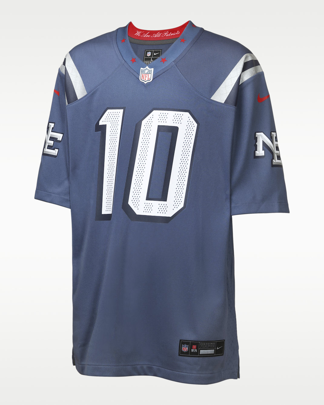 Jersey Nike de la NFL de partido para niños talla grande Drake Maye New England Patriots colección Rivalries - Azul