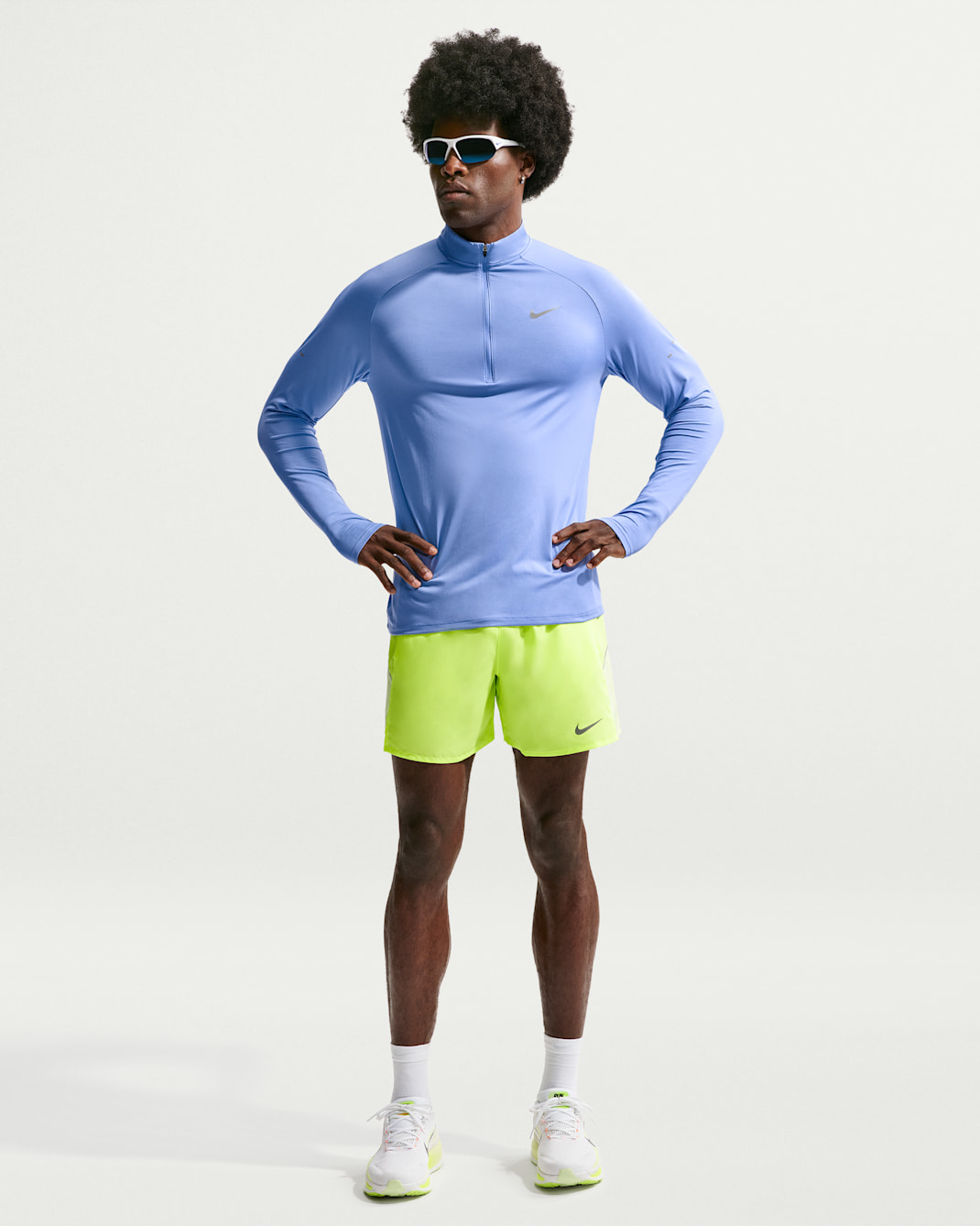Shorts da running Dri-FIT con slip integrati 13 cm Nike Miler – Uomo - Volt Ice/Barely Volt