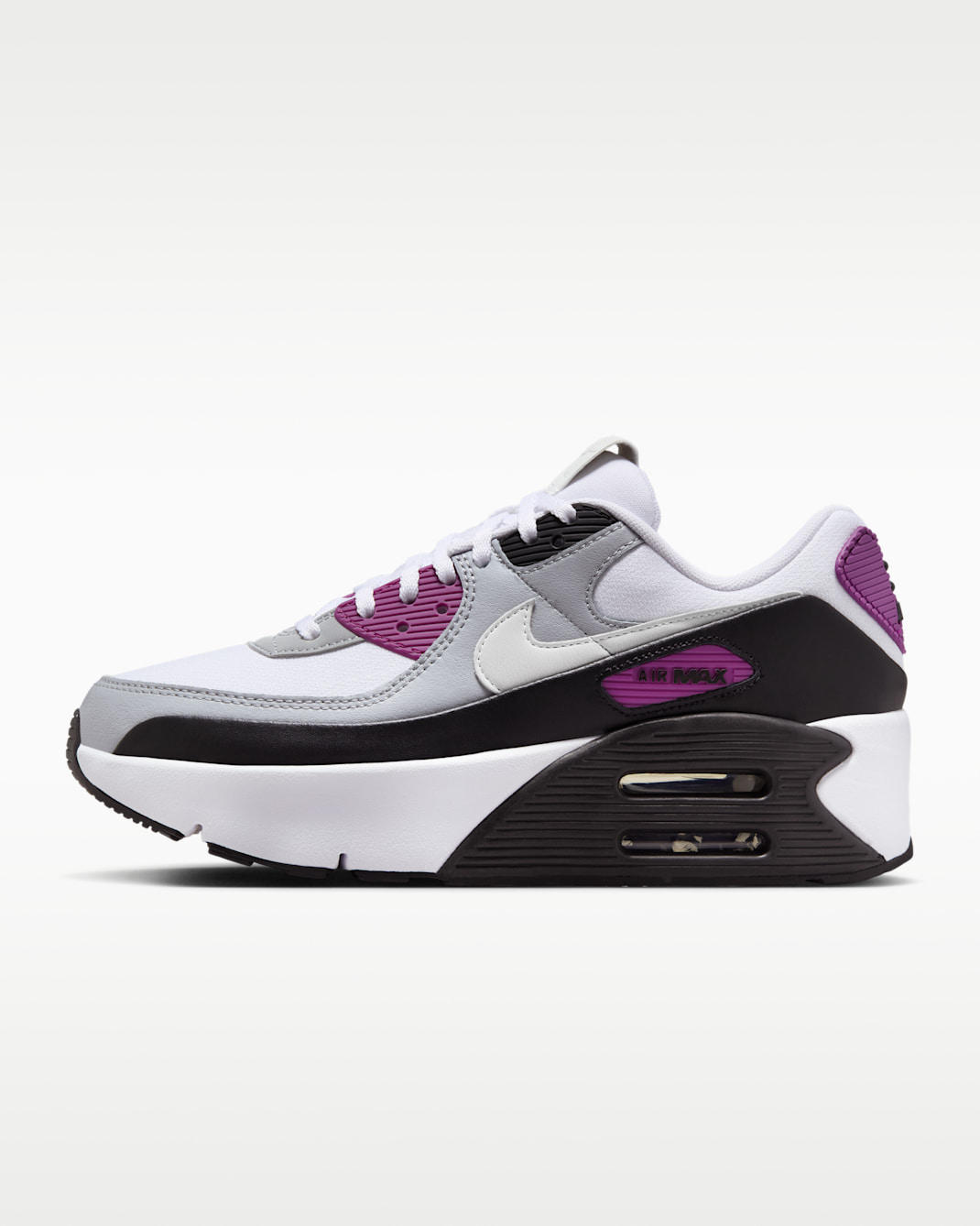 Nike Air Max 90 LV8 Women's Shoes - White/Bold Berry/Wolf Grey/Photon Dust