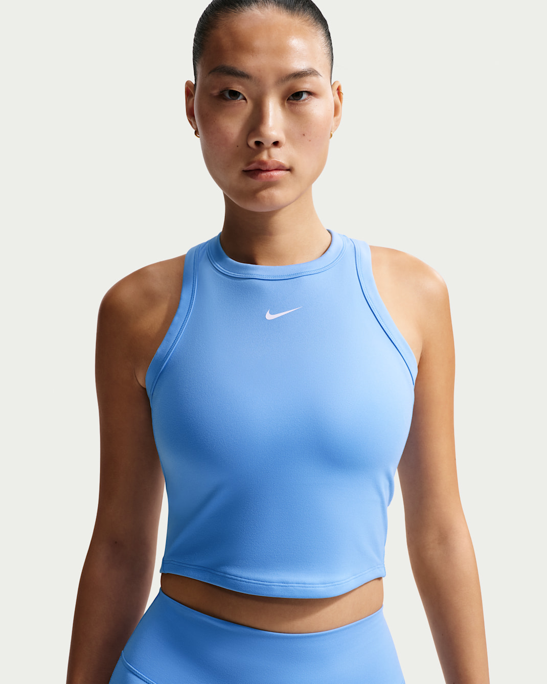 Nike One Fitted Dri-FIT Kurztanktop für Damen - University Blue/Weiß