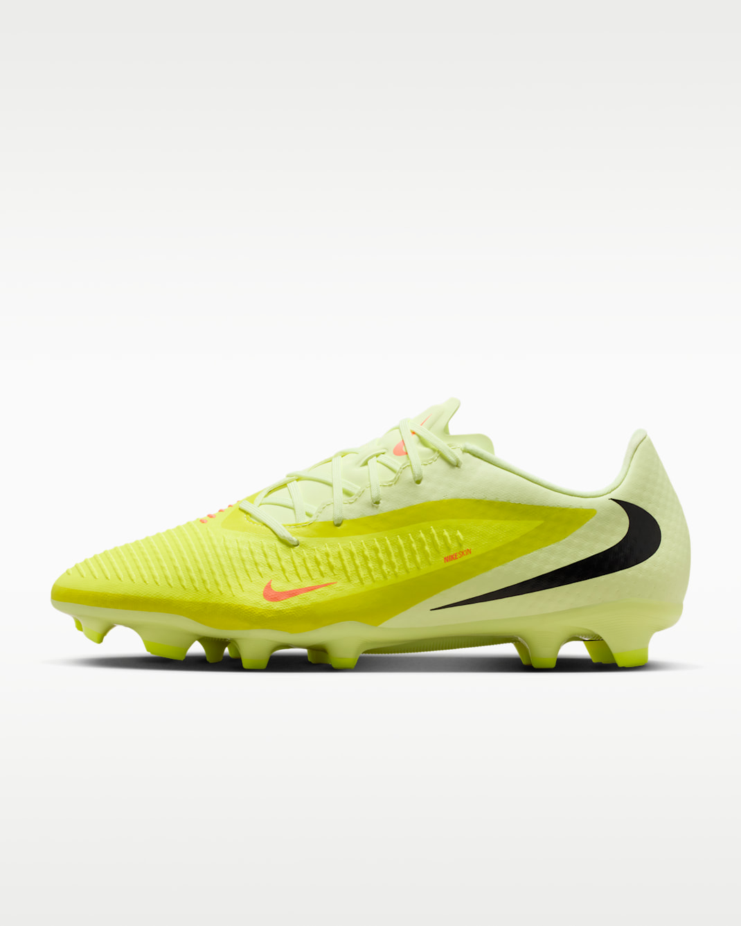 Nike Phantom 6 Low Academy voetbalschoenen (meerdere ondergronden) - Hyper Crimson/Limelight/Zwart