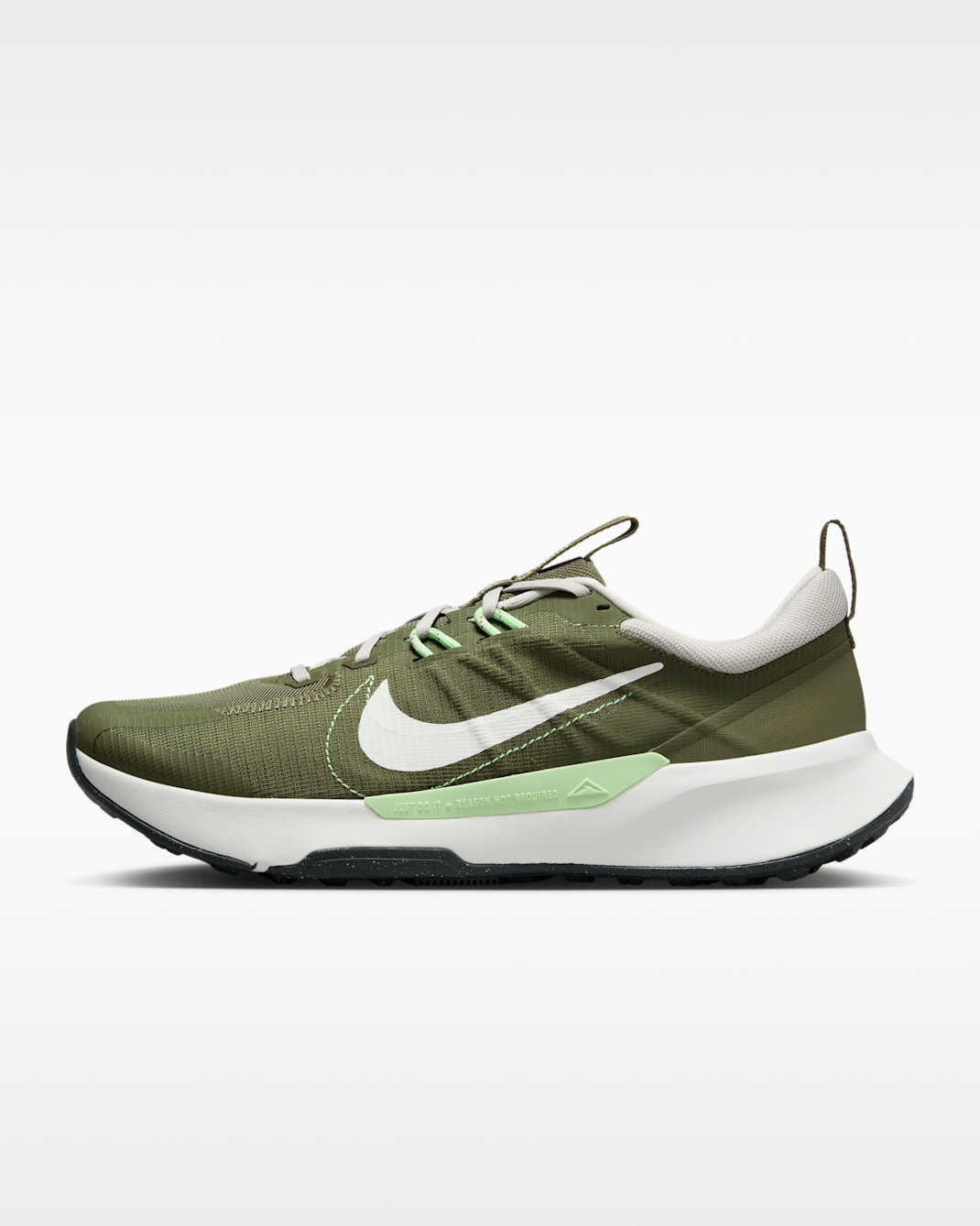 Nike Juniper Trail 2 Men's Trail-Running Shoes - Medium Olive/Light Iron Ore/Lilac Bloom/Summit White