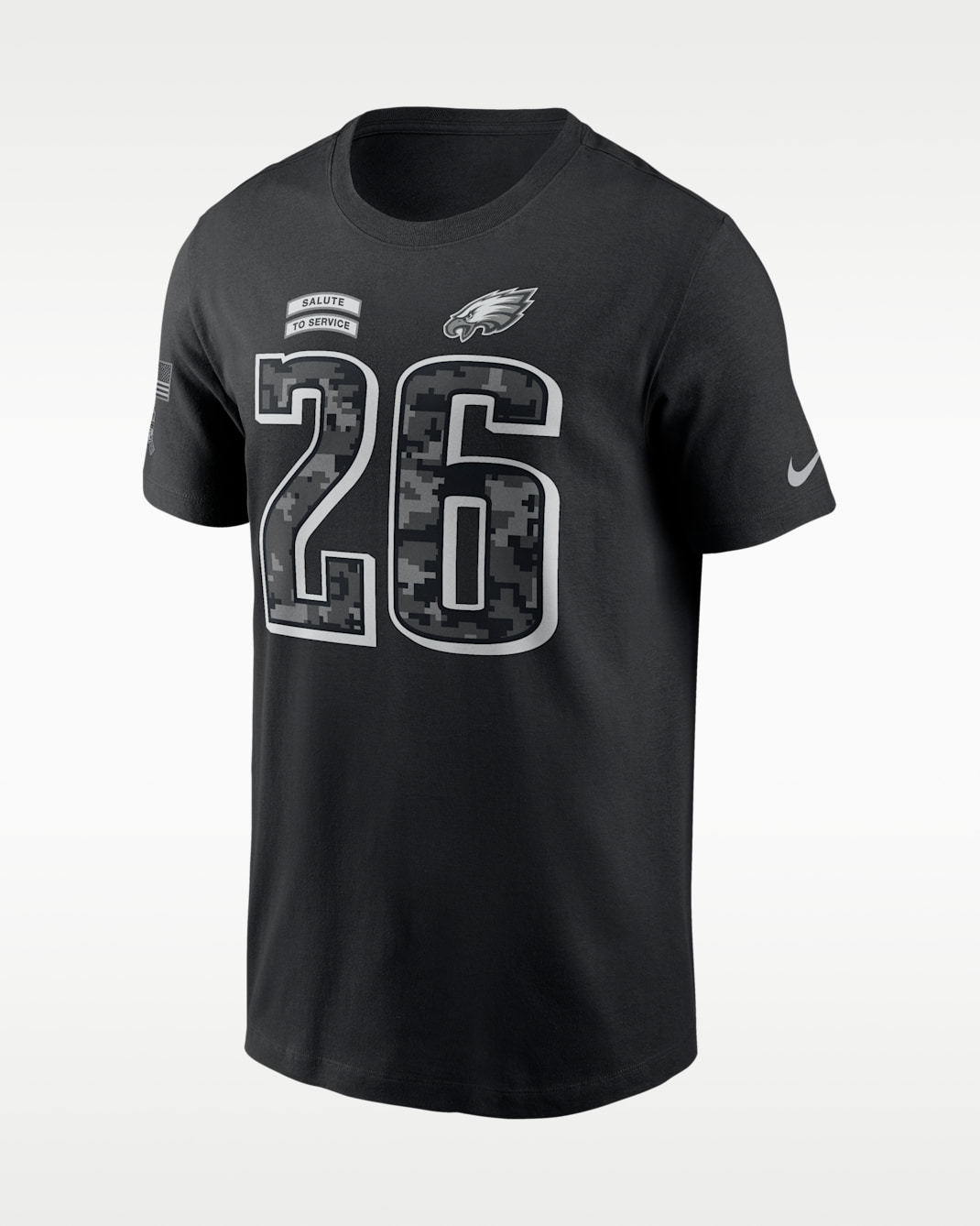 Saquon Barkley Philadelphia Eagles Salute to Service Men's Nike NFL T-Shirt - Black