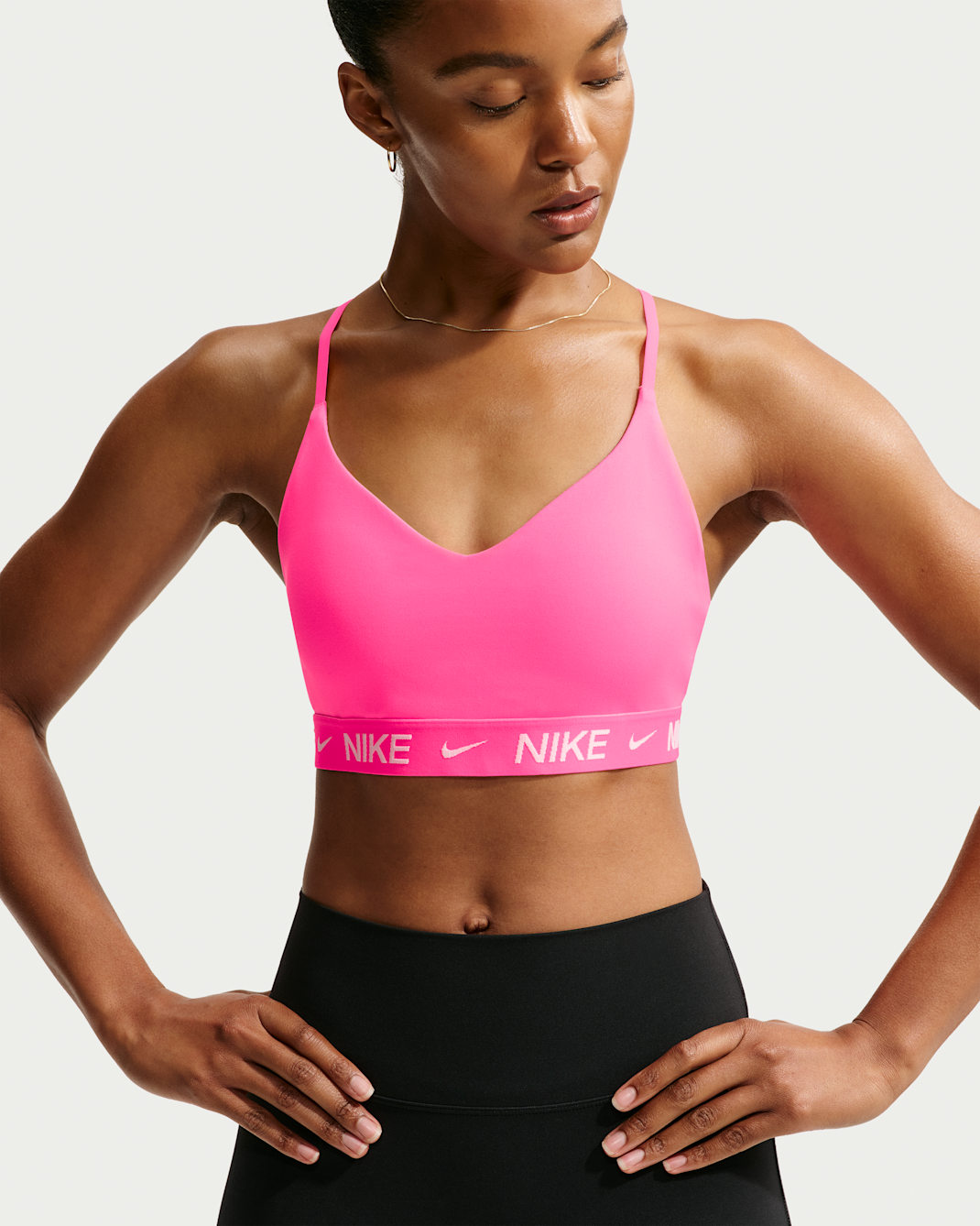 Bra imbottito regolabile Nike Indy Light Support – Donna - Hyper Pink