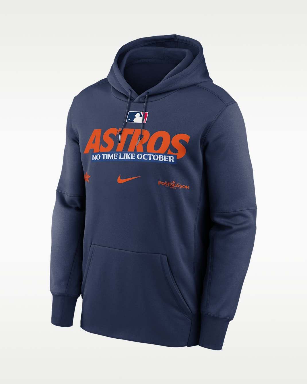 Houston Astros 2026 Postseason Authentic Collection Men's Nike Therma-FIT MLB Pullover Hoodie - Navy