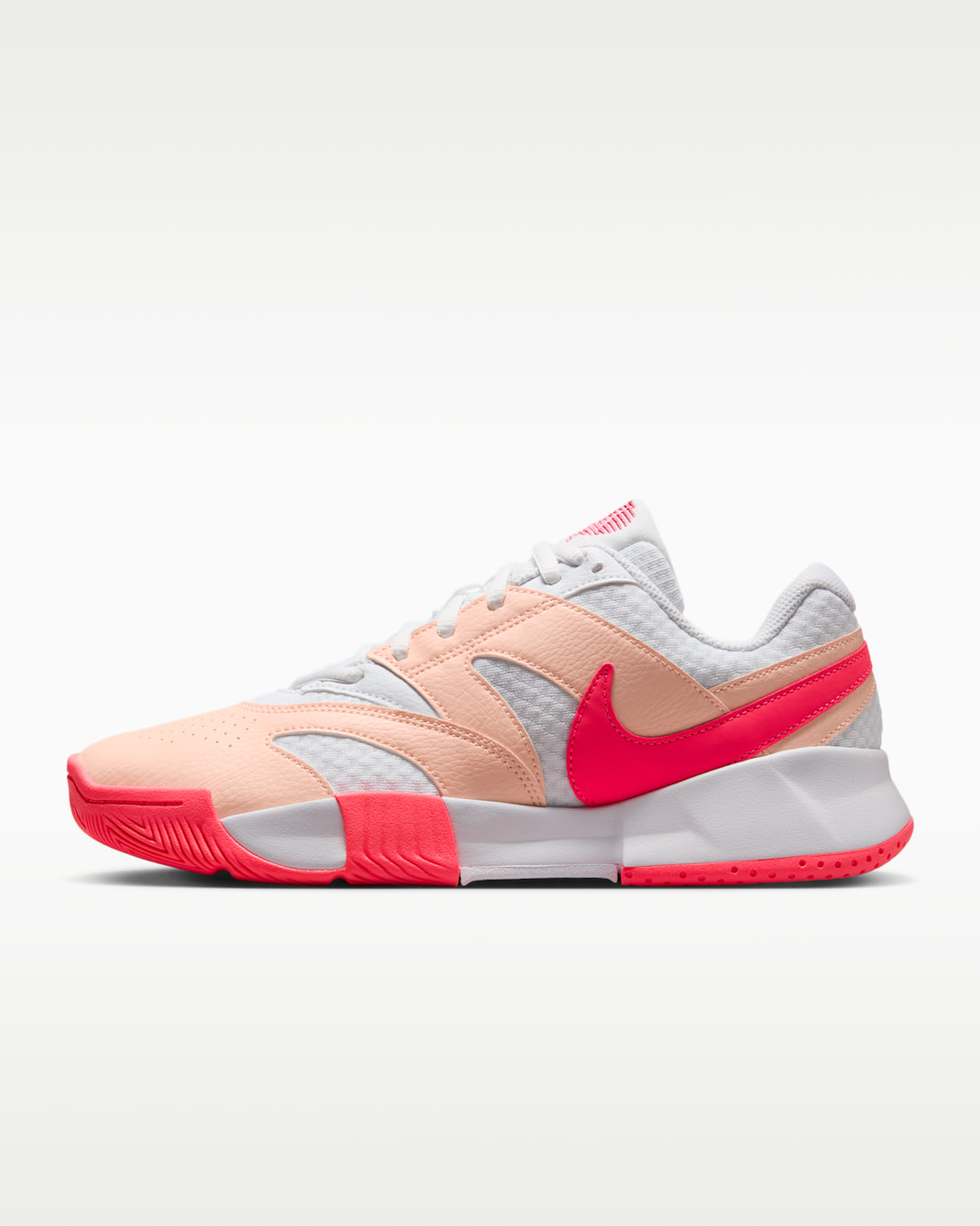 NikeCourt Lite 4 女款網球鞋 - 白色/Crimson Tint/Aster Pink/Hot Punch