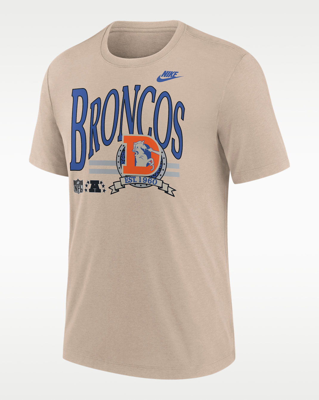 Denver Broncos Rewind Men's Nike NFL T-Shirt - Sand