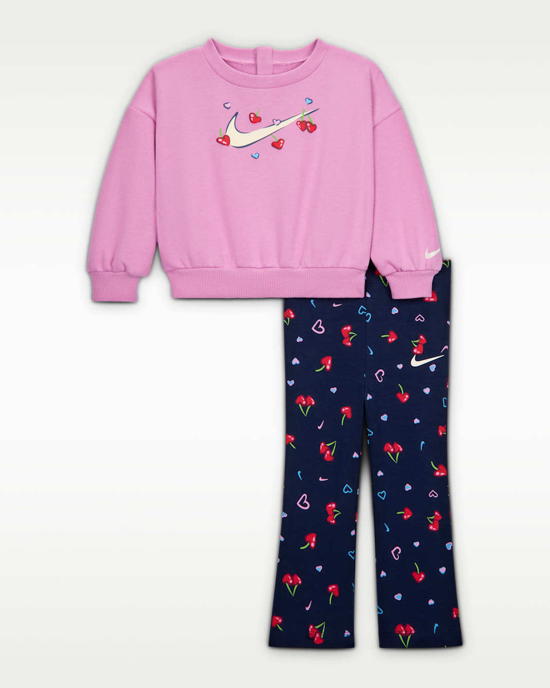 Nike Cherry Baby (12-24M) Crew and Leggings Set - Midnight Navy