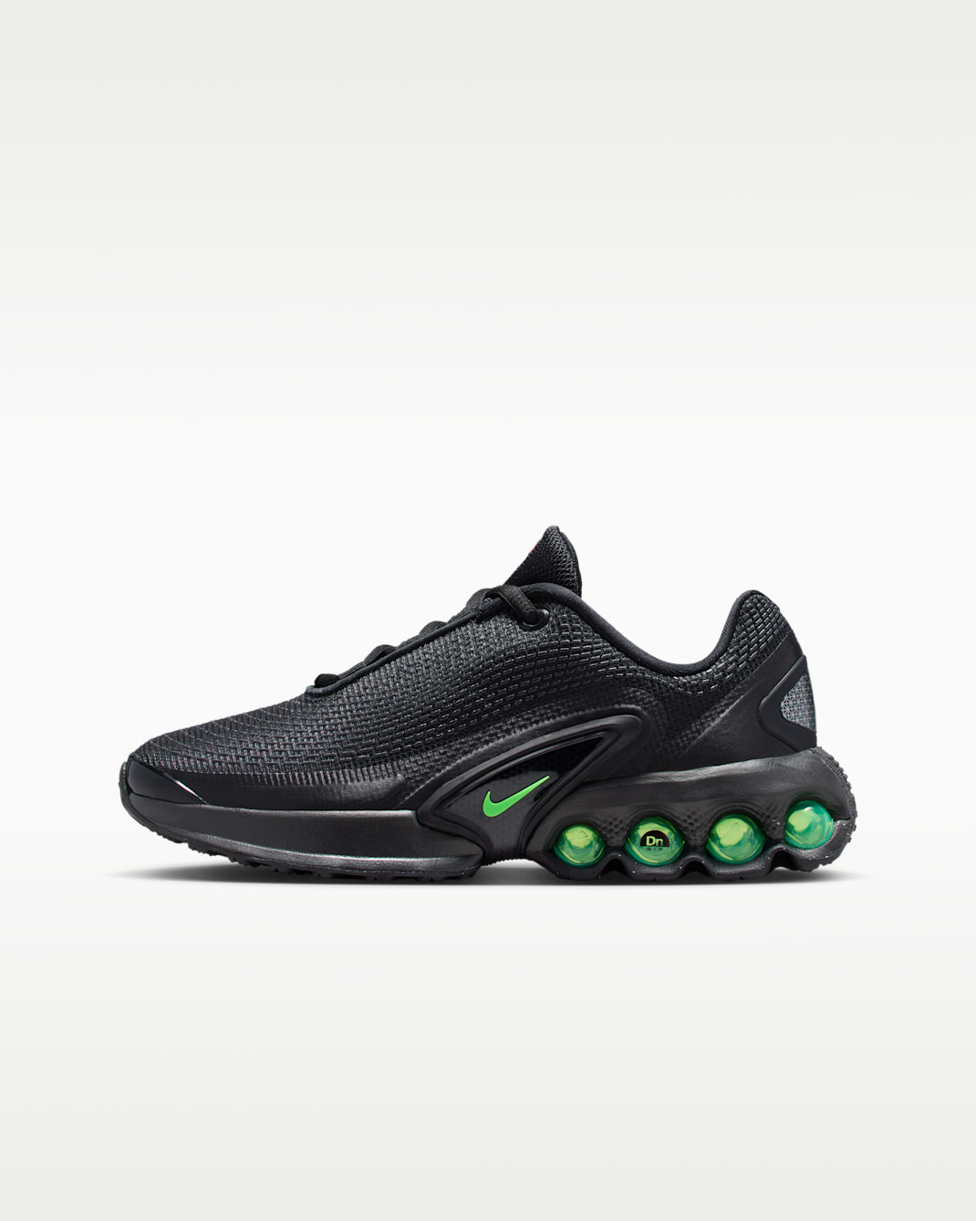 Nike Air Max Dn Older Kids' Shoes - Black/Black/Anthracite/Green Strike