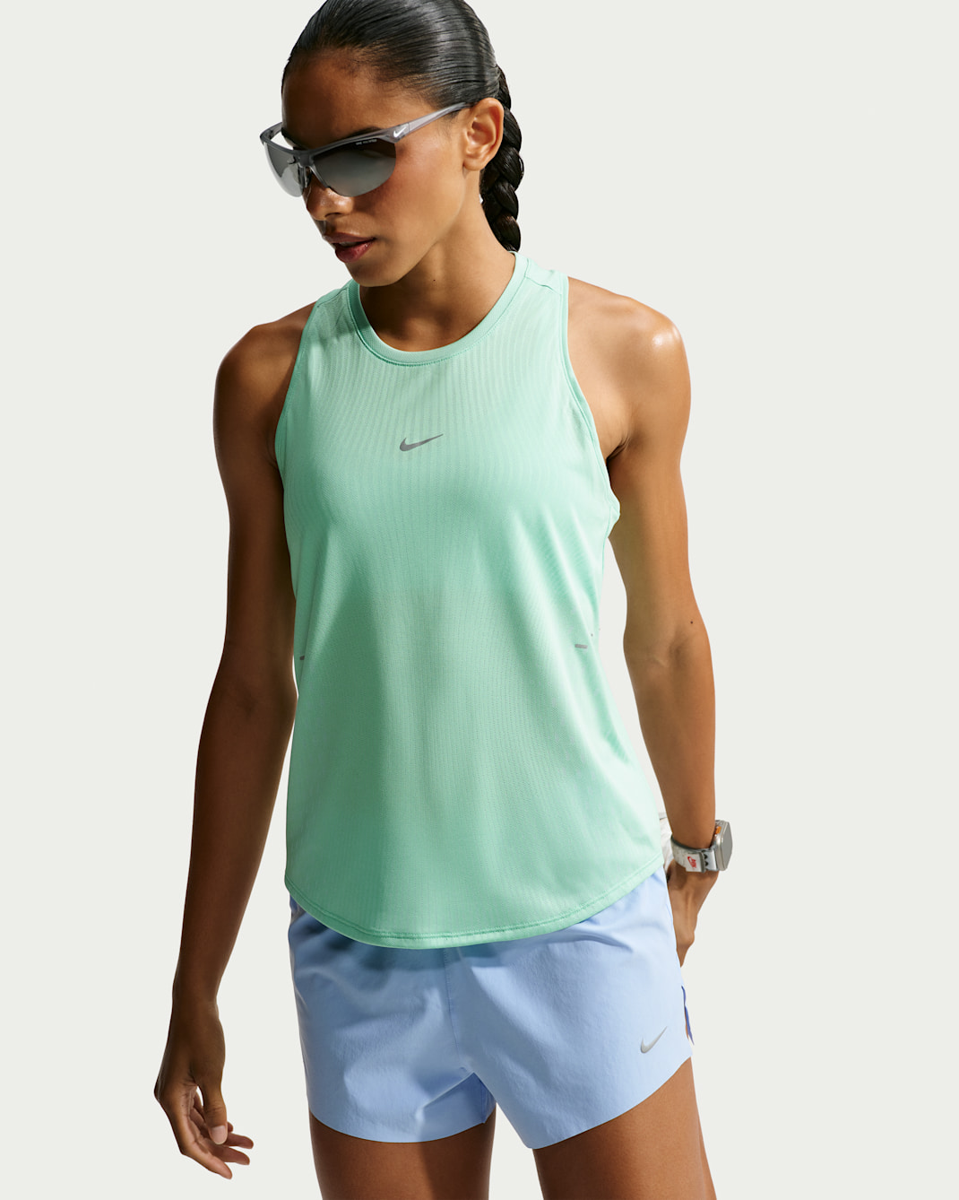 Nike Swift Women's Aero-FIT Running Tank Top - Illusion Green/Aluminium