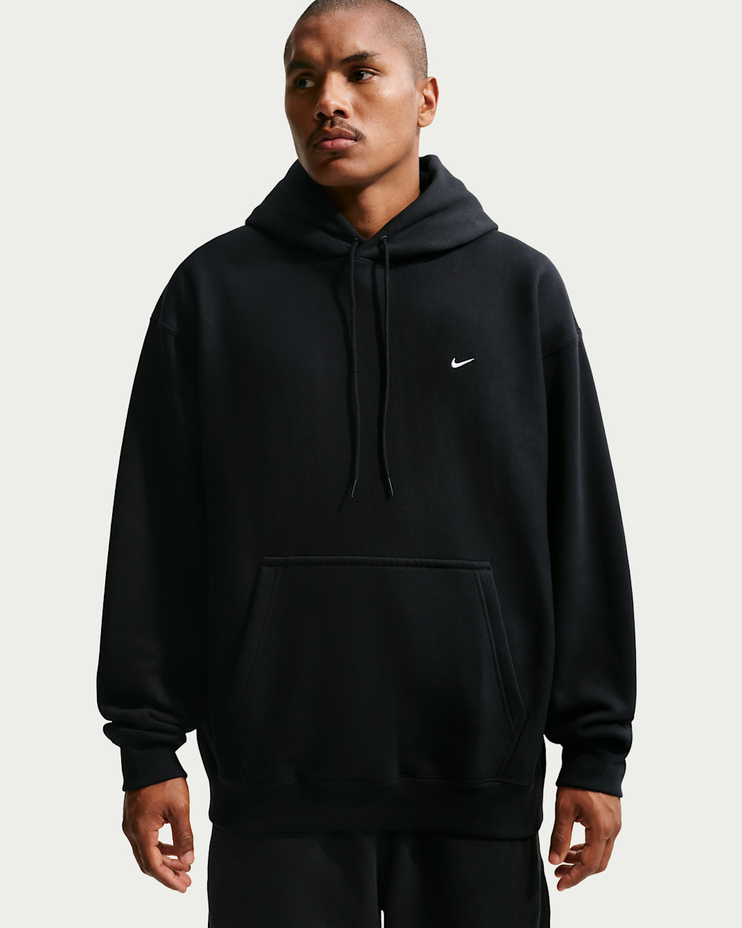 Nike Solo Swoosh Men's Pullover Hoodie - Black/Black/White