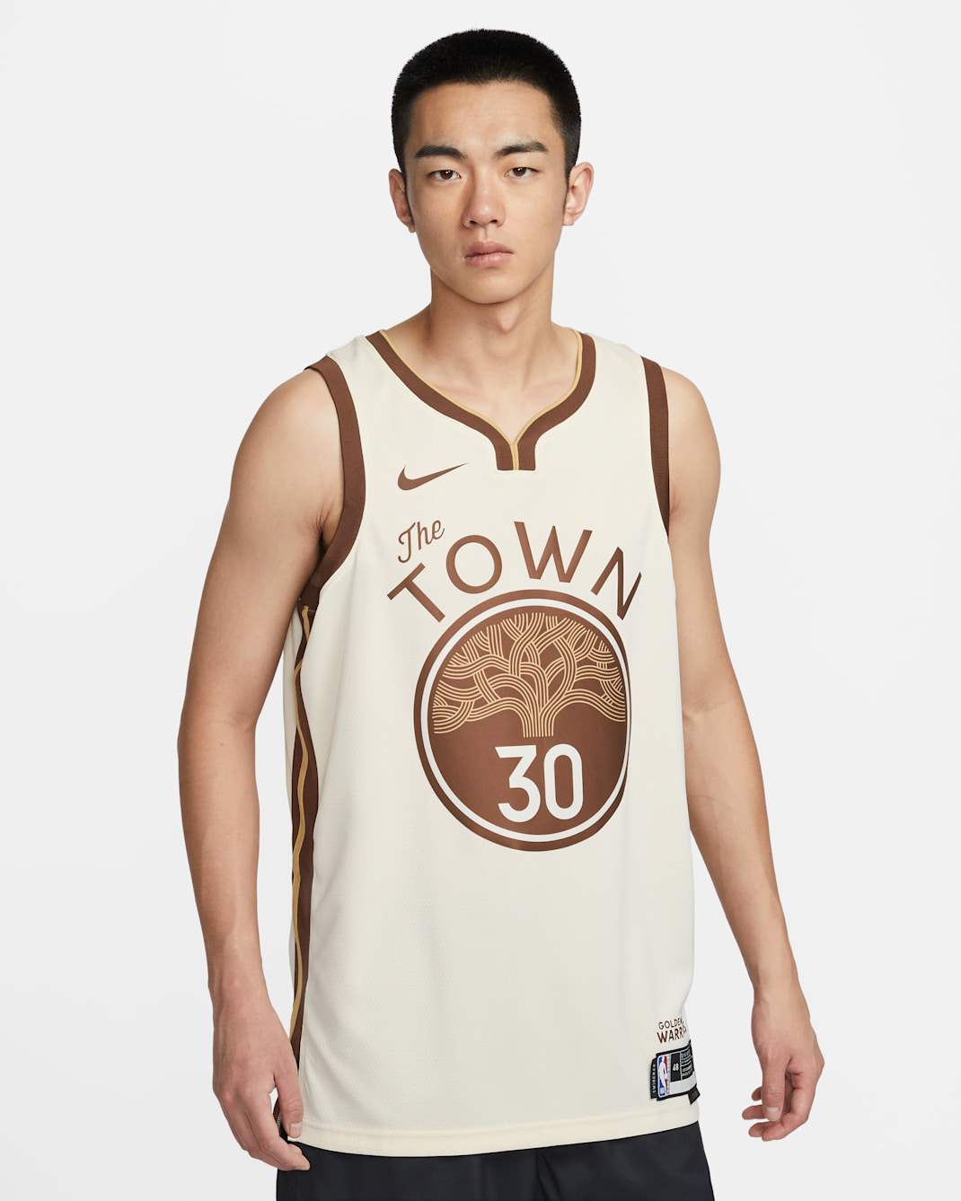 ステフィン カリー ゴールデンステート ウォリアーズ シティ エディション メンズ ナイキ NBA スウィングマン ジャージー - ナチュラル