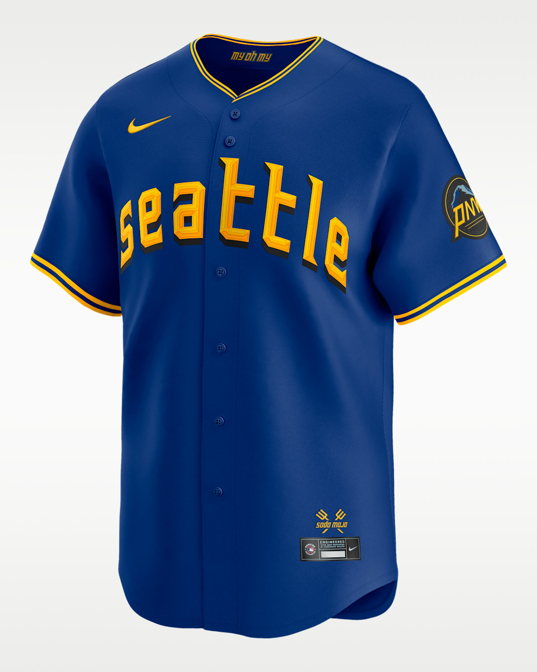 Julio Rodríguez Seattle Mariners City Connect Men's Nike Dri-FIT ADV MLB Limited Jersey - Rush Blue