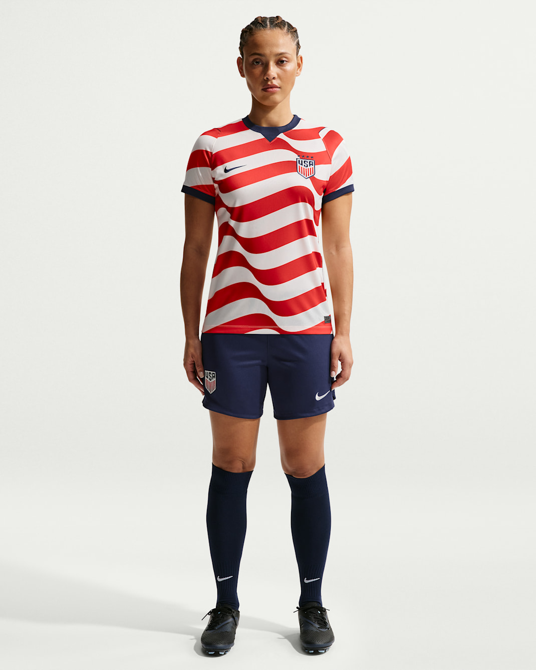 USMNT 2026 Stadium Home Women's Nike Dri-FIT Soccer Replica Shorts - Midnight Navy/Sail