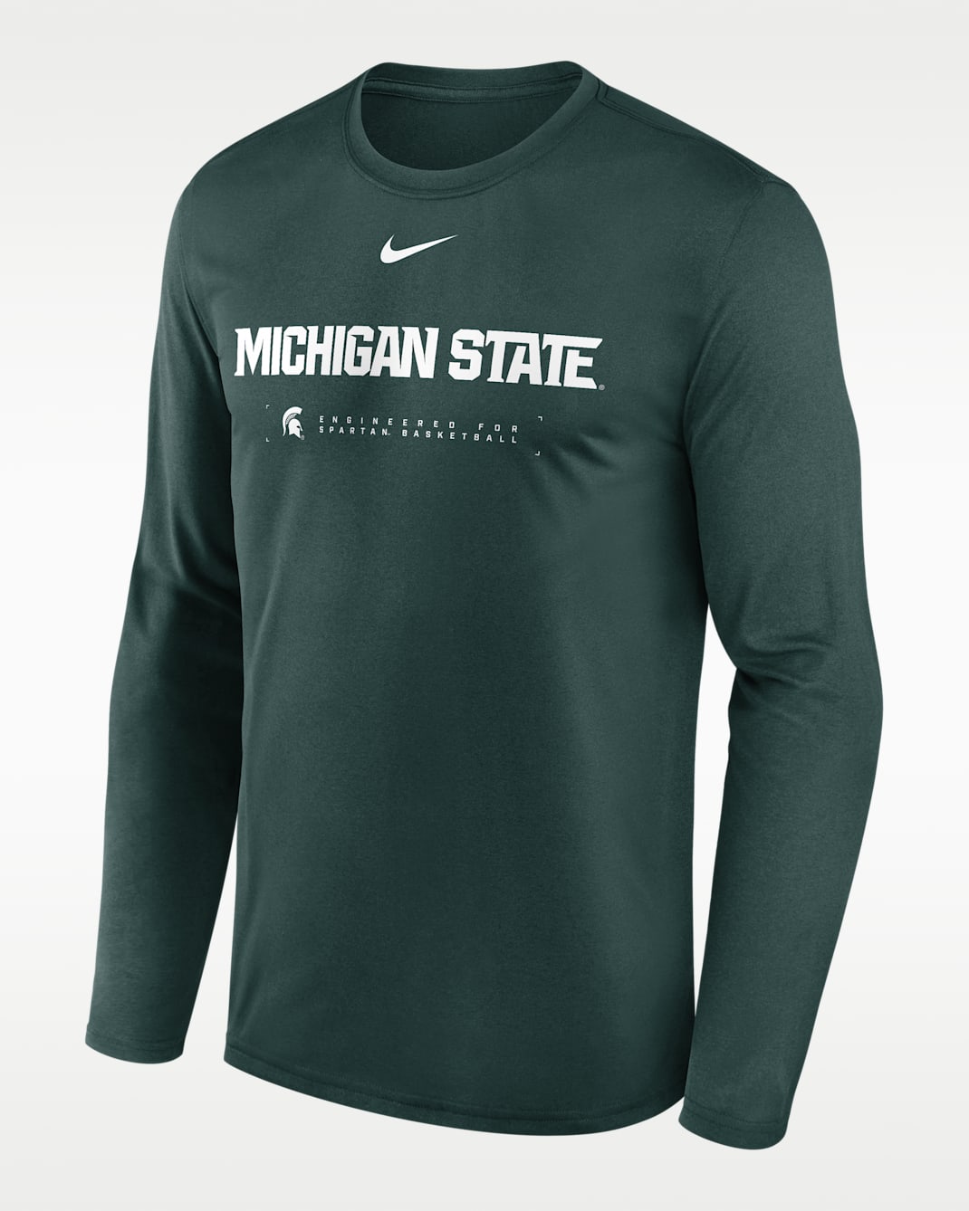 Michigan State Courtside Basketball Shootaround Legend Men's Nike Dri-FIT College Long-Sleeve T-Shirt - Green