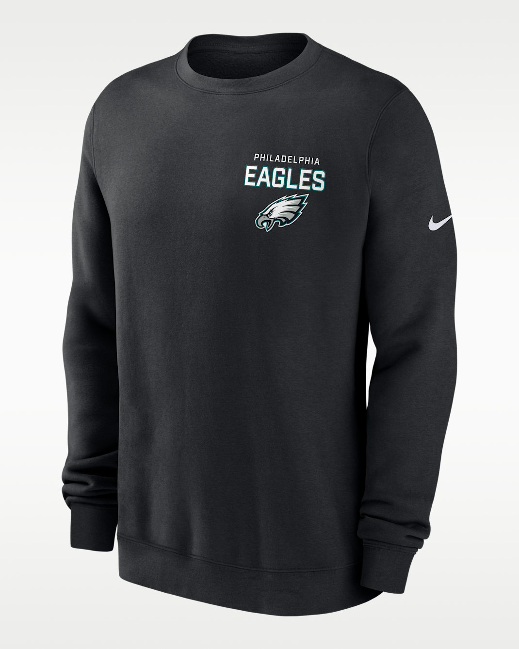 Philadelphia Eagles Draw Block Club Men's Nike NFL Pullover Crew - Black