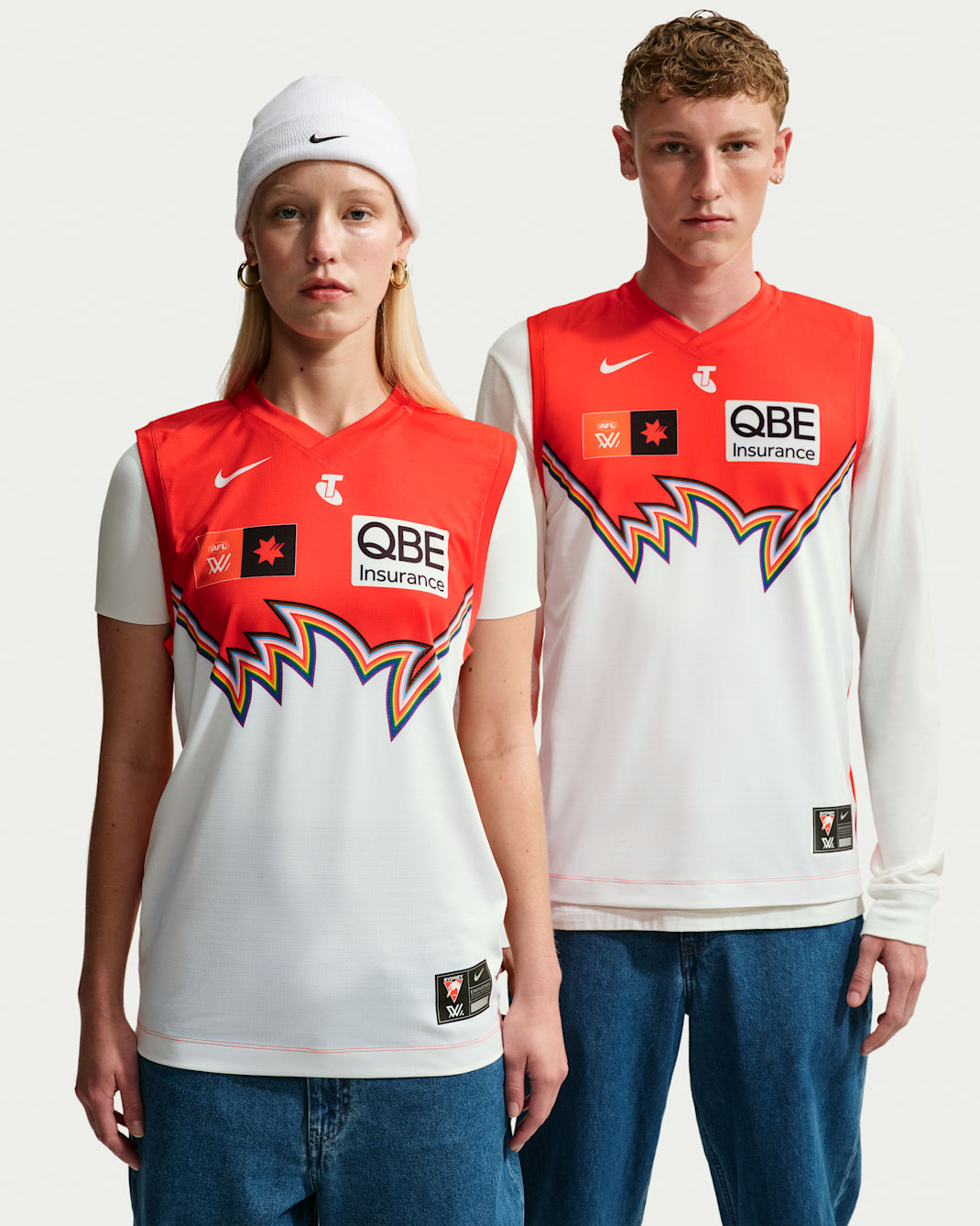 Sydney Swans AFLW 2026 Stadium Pride Nike AFLW Replica Jersey - Chile Red