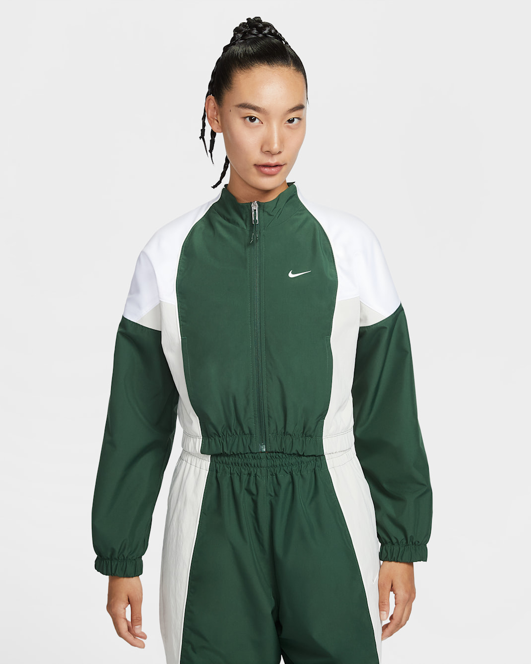 나이키 스포츠웨어 여성 슈렁큰 트랙 재킷 - 퍼/화이트/라이트 본/세일