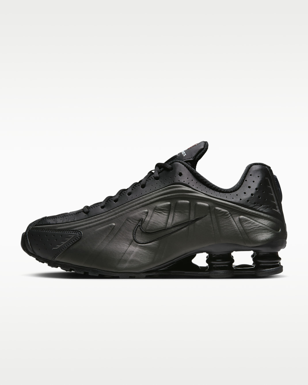Nike Shox R4 Schuh (Herren) - Schwarz/Schwarz/Bright Crimson/Schwarz