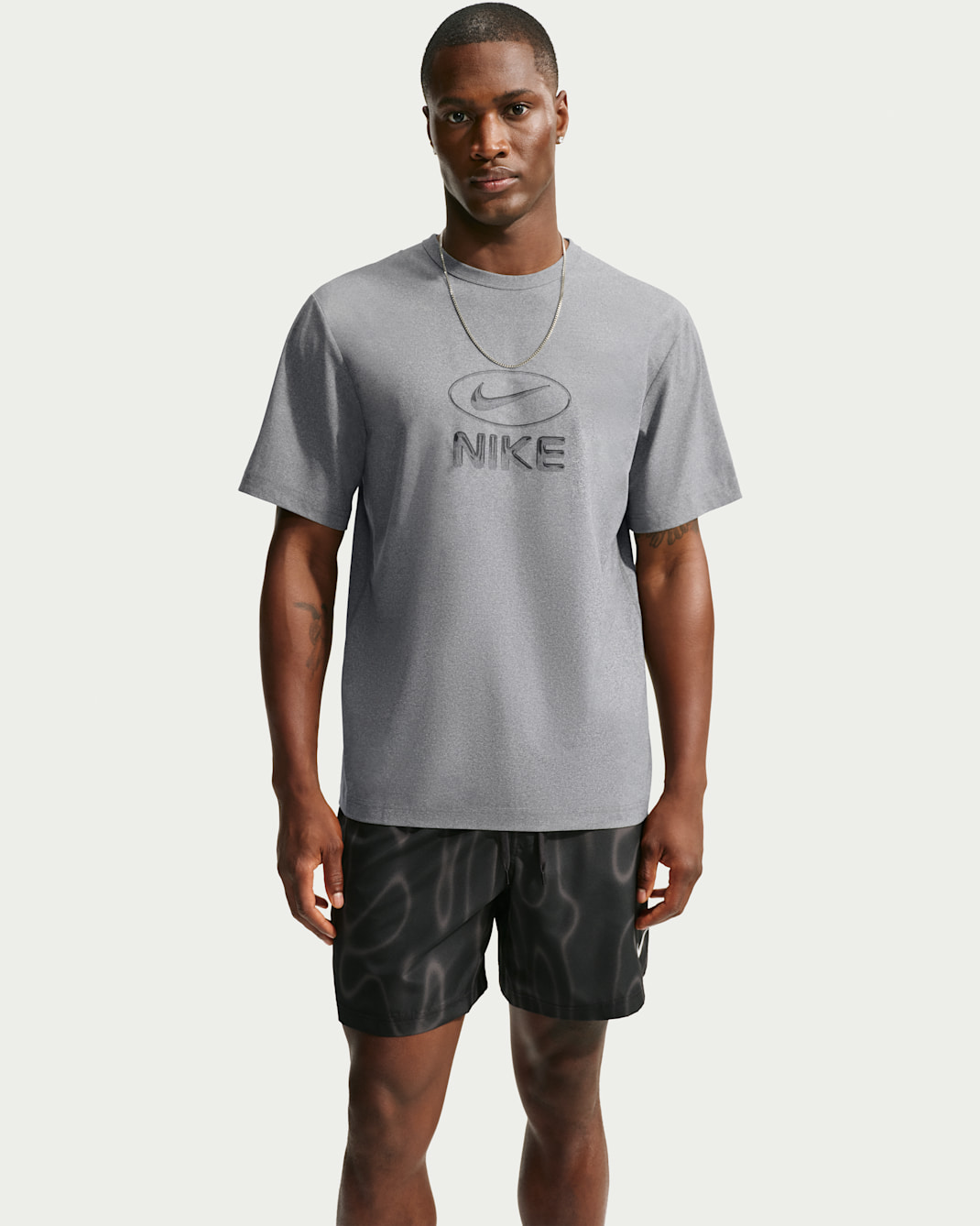 Nike Hyverse Men's Dri-FIT UV Protection Training T-Shirt - Smoke Grey/Heather/Black