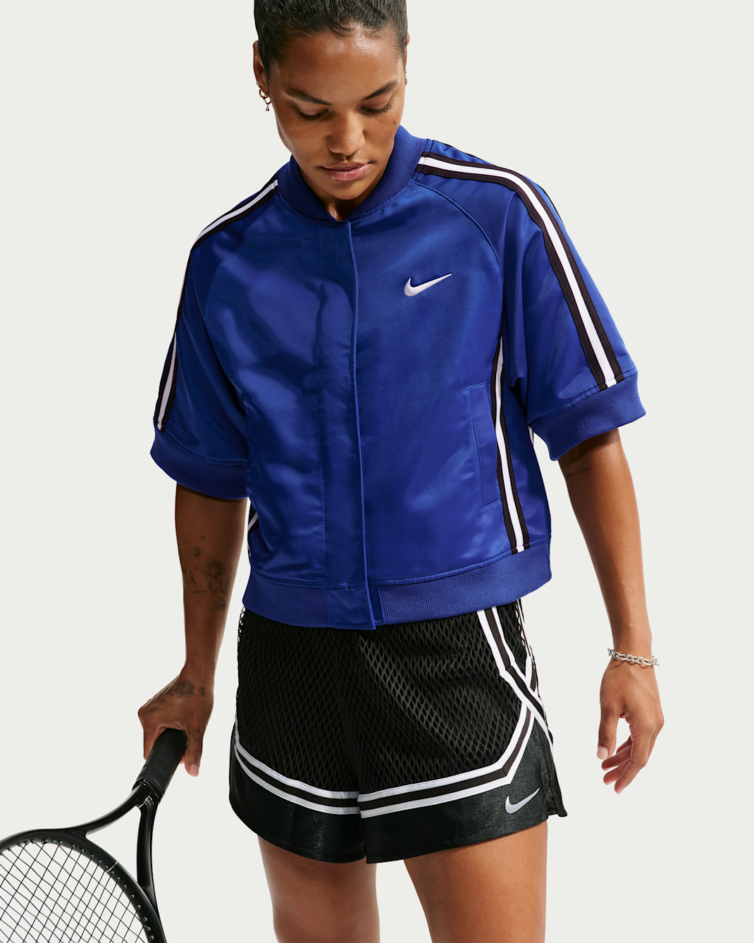NikeCourt Slam Women's Tennis Jacket - Old Royal/Black/White