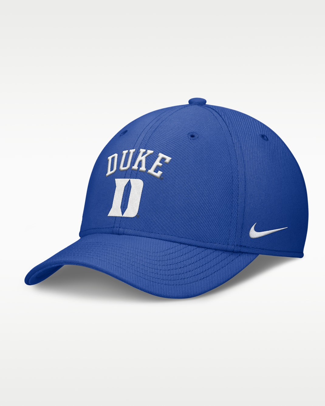 Gorra universitaria Nike Dri-FIT para hombre Duke On-Field Rise Swoosh - Royal