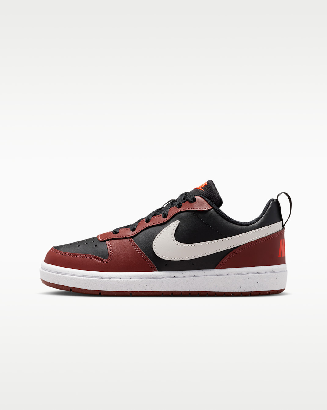 Scarpa Nike Court Borough Low Recraft – Ragazzo/a - Nero/Red Sepia/Team Orange/Light Bone