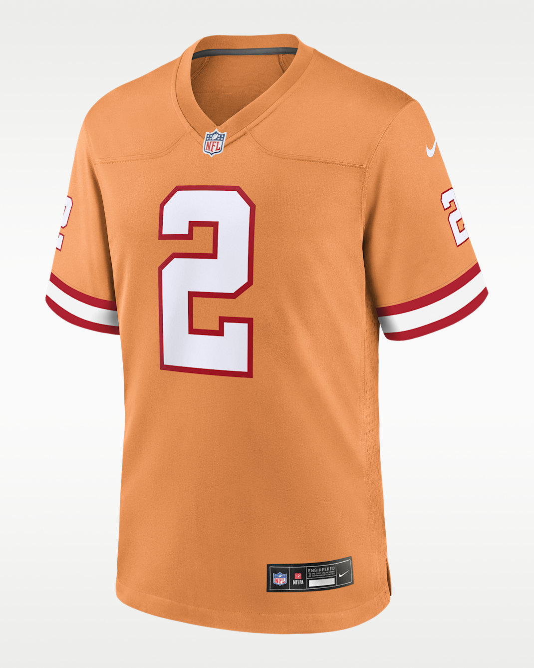 Jersey Nike de la NFL Game para hombre de Emeka Egbuka de los Tampa Bay Buccaneers - Crema melocotón