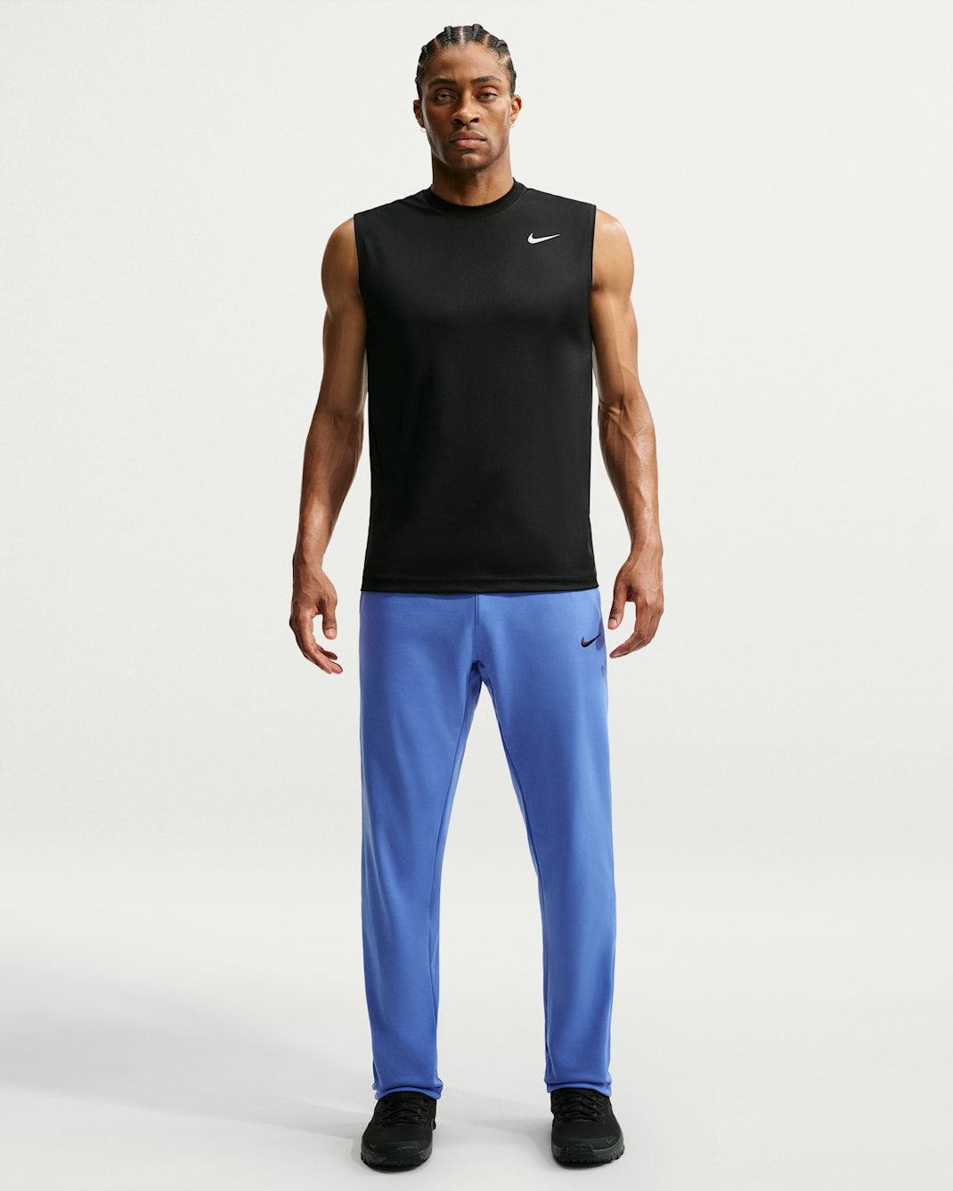 Nike Therma Men's Therma-FIT Open Hem Fitness Pants - Comet Blue/Comet Blue/Black