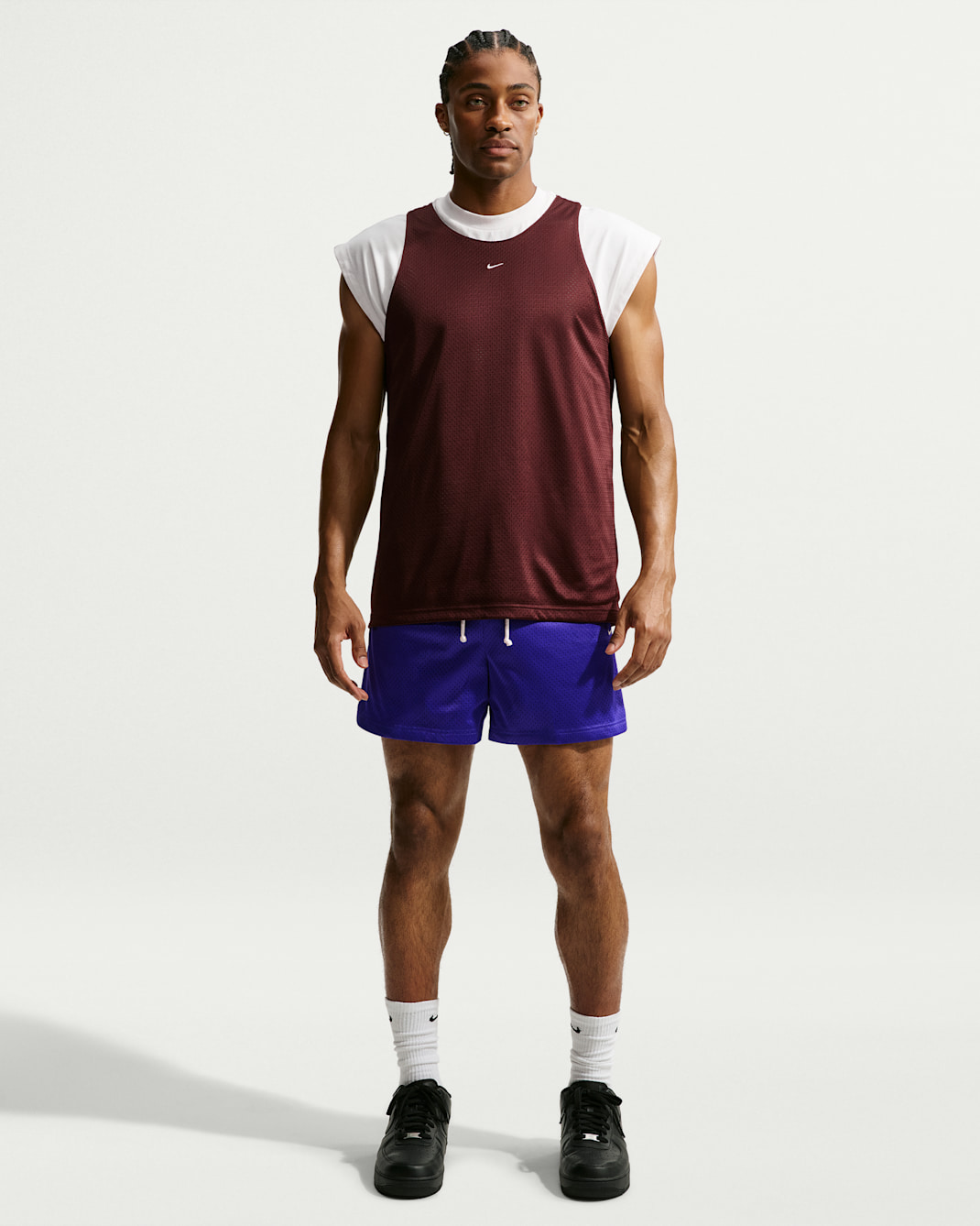 Nike Standard Issue Men's 5" Practice Mesh Basketball Shorts - Dark Concord/Pale Ivory