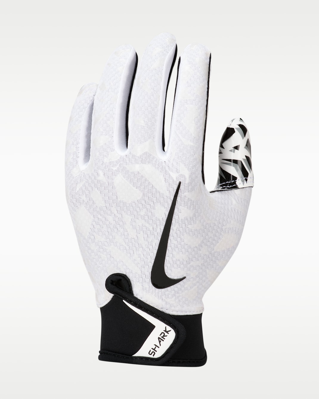 Nike Shark 2.0 Pee Wee Football Gloves - White/White/Black
