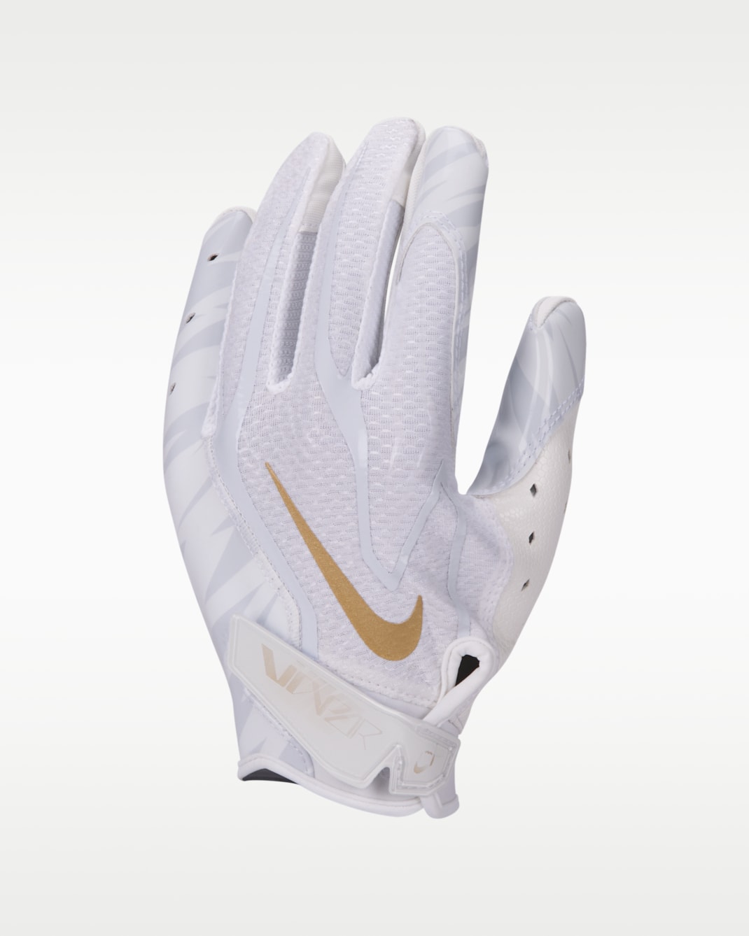 Nike Vapor Jet 9.0 Women's Football Gloves (1 Pair) - White/Metallic Gold/Metallic Gold