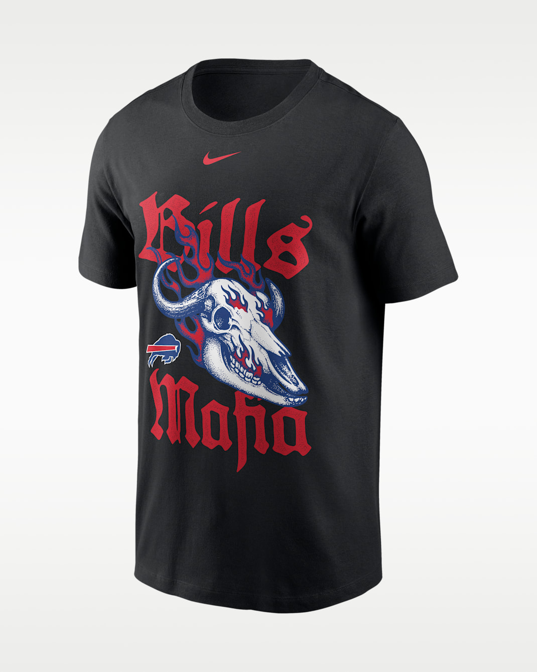 Buffalo Bills Mafia Skull Men's Nike NFL T-Shirt - Black