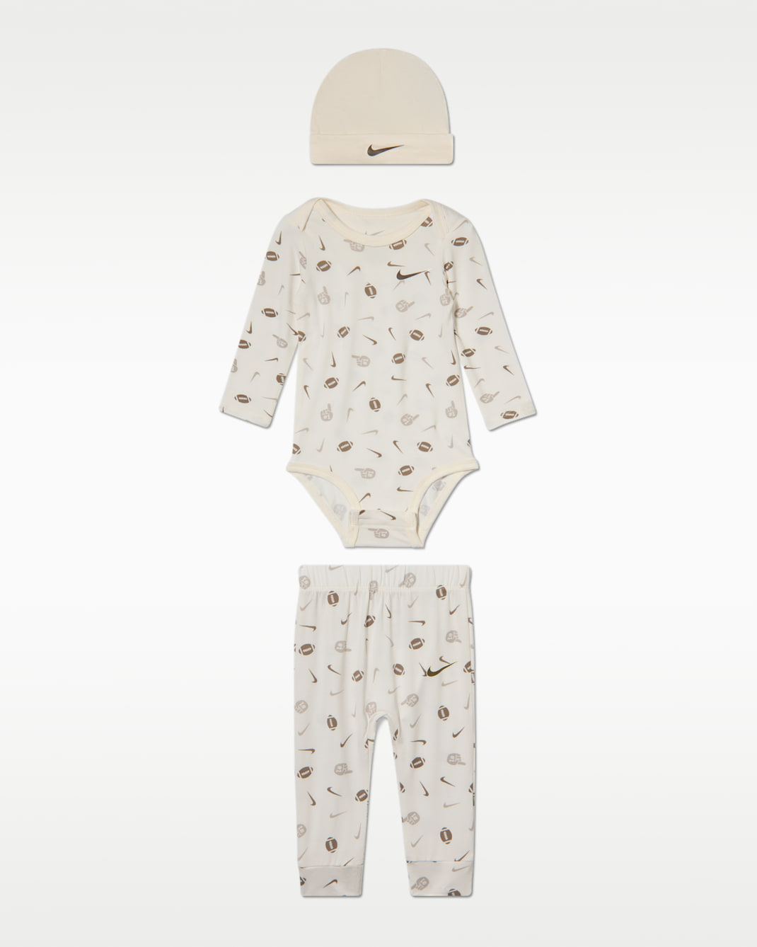 Nike Ready, Set, Grow! Conjunto de 3 piezas para bebé (0-9 M) - Marfil pálido