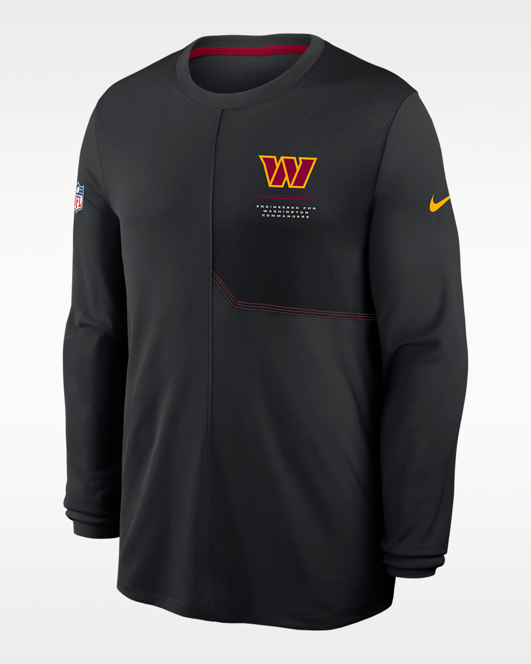 Washington Commanders Sideline Coach Men's Nike Dri-FIT NFL Long-Sleeve Top - Black