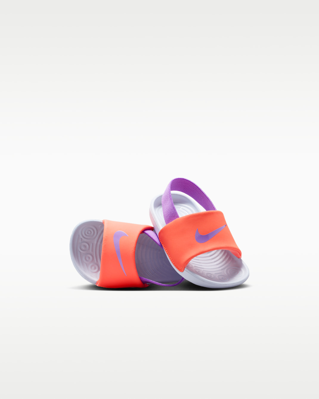 Nike Kawa Baby/Toddler Slides - Turf Orange/Blue Tint/Bright Violet