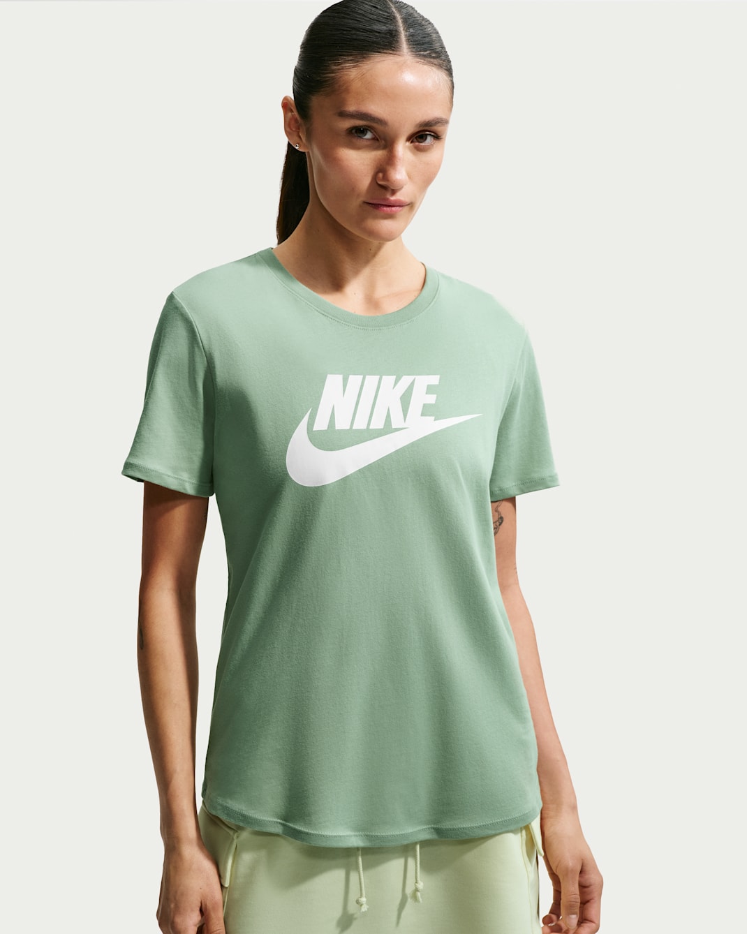 Nike Sportswear Essentials Women's Logo T-Shirt - Steam/White
