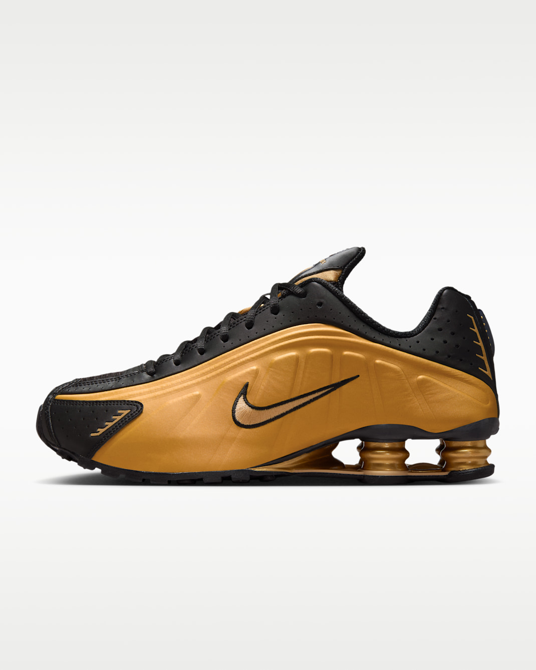 Nike Shox R4 Men's Shoes - Metallic Gold/Black/Metallic Gold