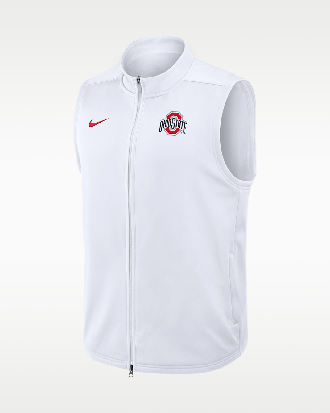 Ohio State Primetime Victory Men's Nike Therma-FIT College Full-Zip Vest - White