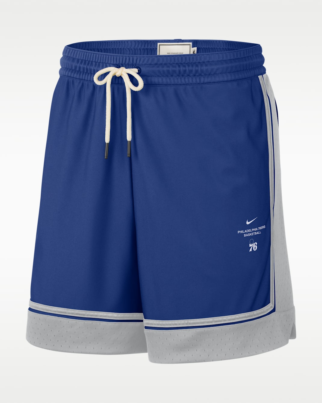 Philadelphia 76ers Standard Issue Men's 6" Basketball Shorts - Rush Blue/Flat Silver