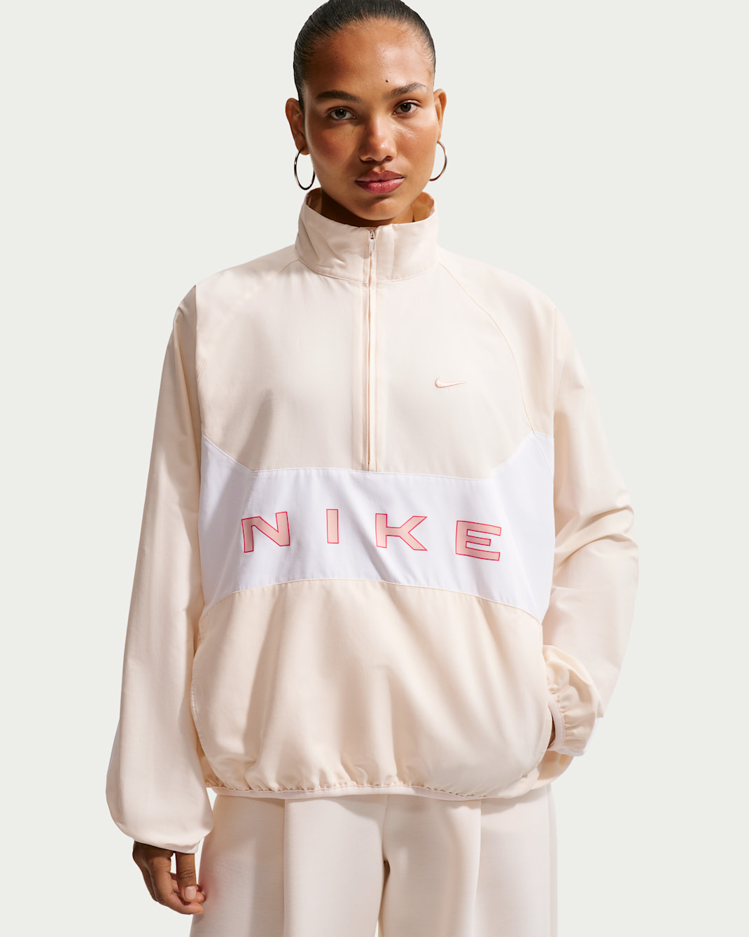 Nike Sportswear Women's Oversized Jacket - Chalk/White/Arctic Orange