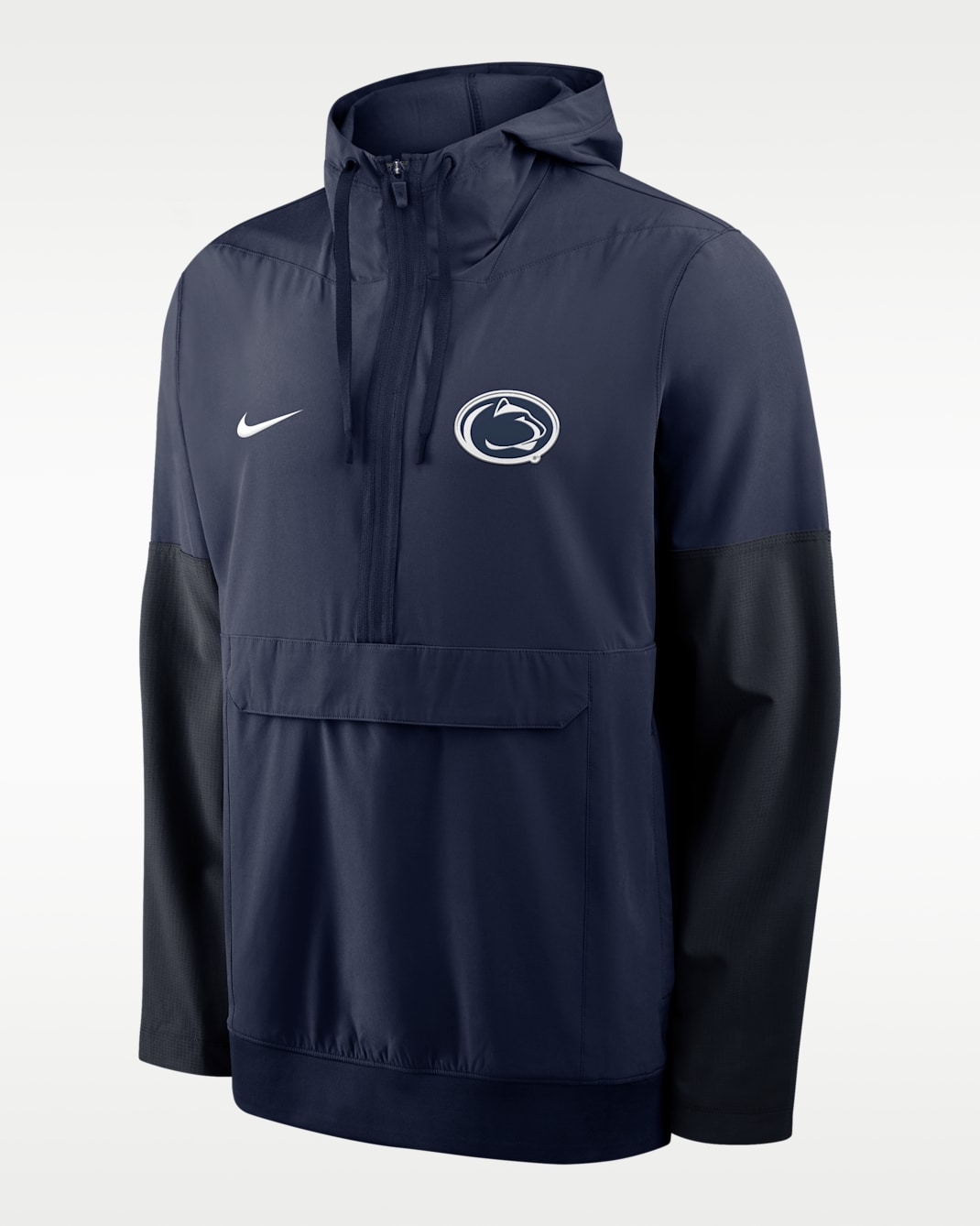 Penn State Anorak Men's Nike College 1/2-Zip Hooded Jacket - Navy