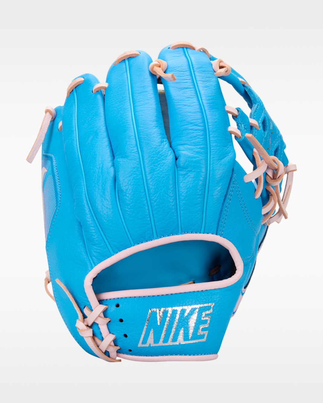 Guante de campo de béisbol Nike Vapor para mano derecha - Azul resplandor/Rosa prisma/Rosa prisma