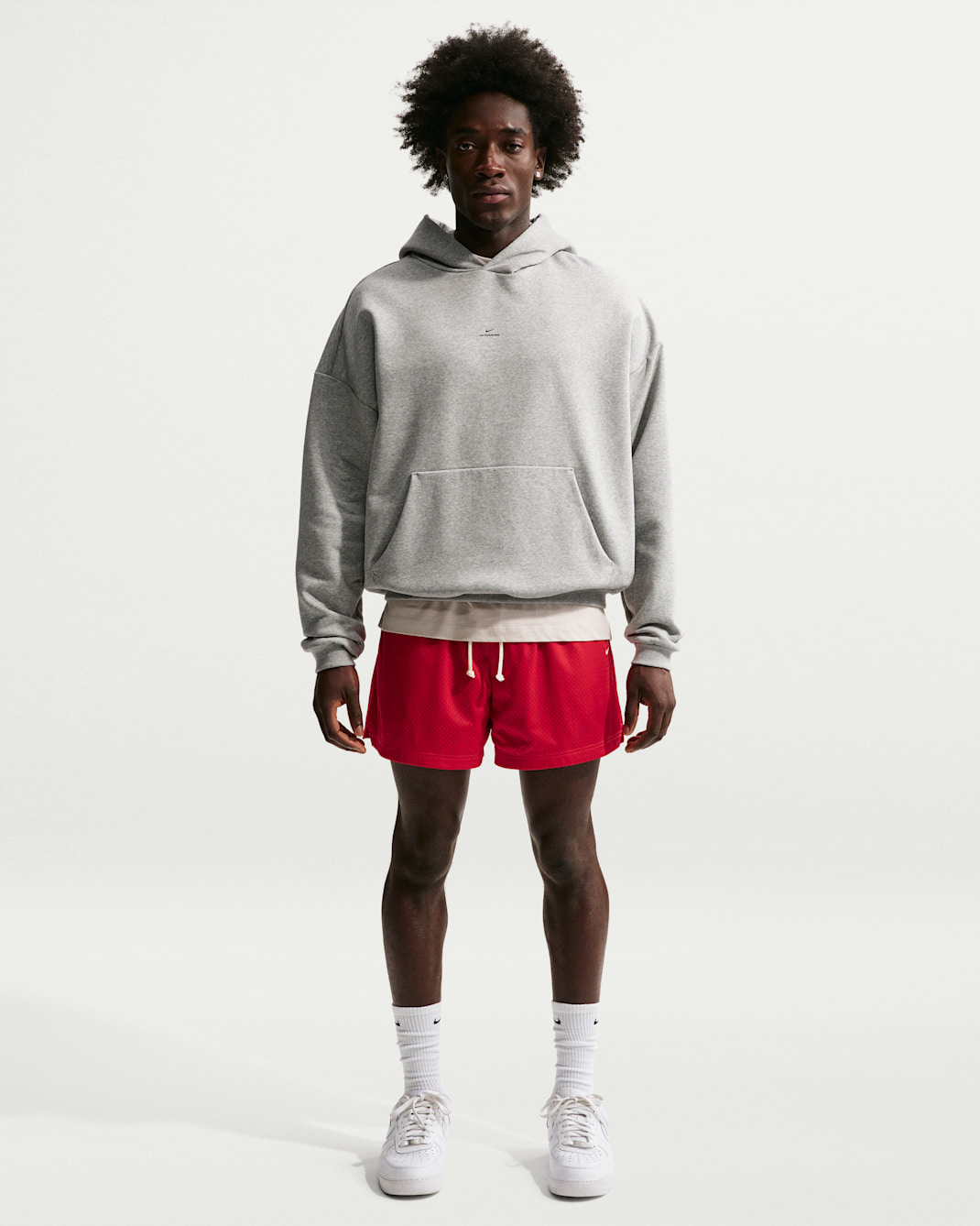 Nike Standard Issue Men's 5" Practice Mesh Basketball Shorts - University Red/Pale Ivory/Pale Ivory