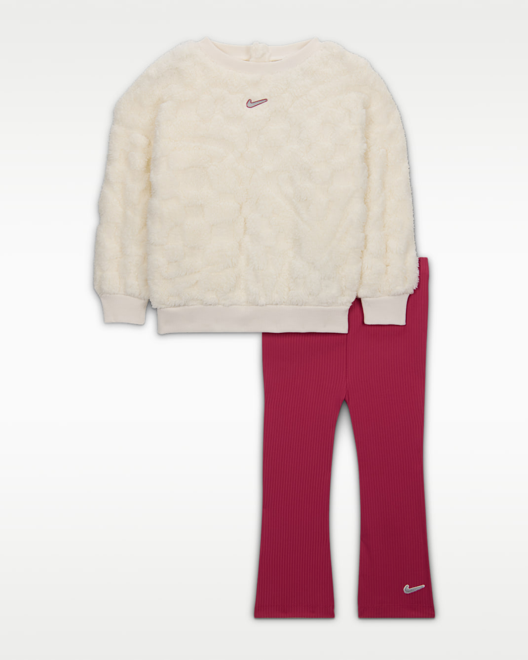 Ensemble deux pièces avec legging évasé Nike Cozy pour bébé (12-24 mois) - Sweet Beet
