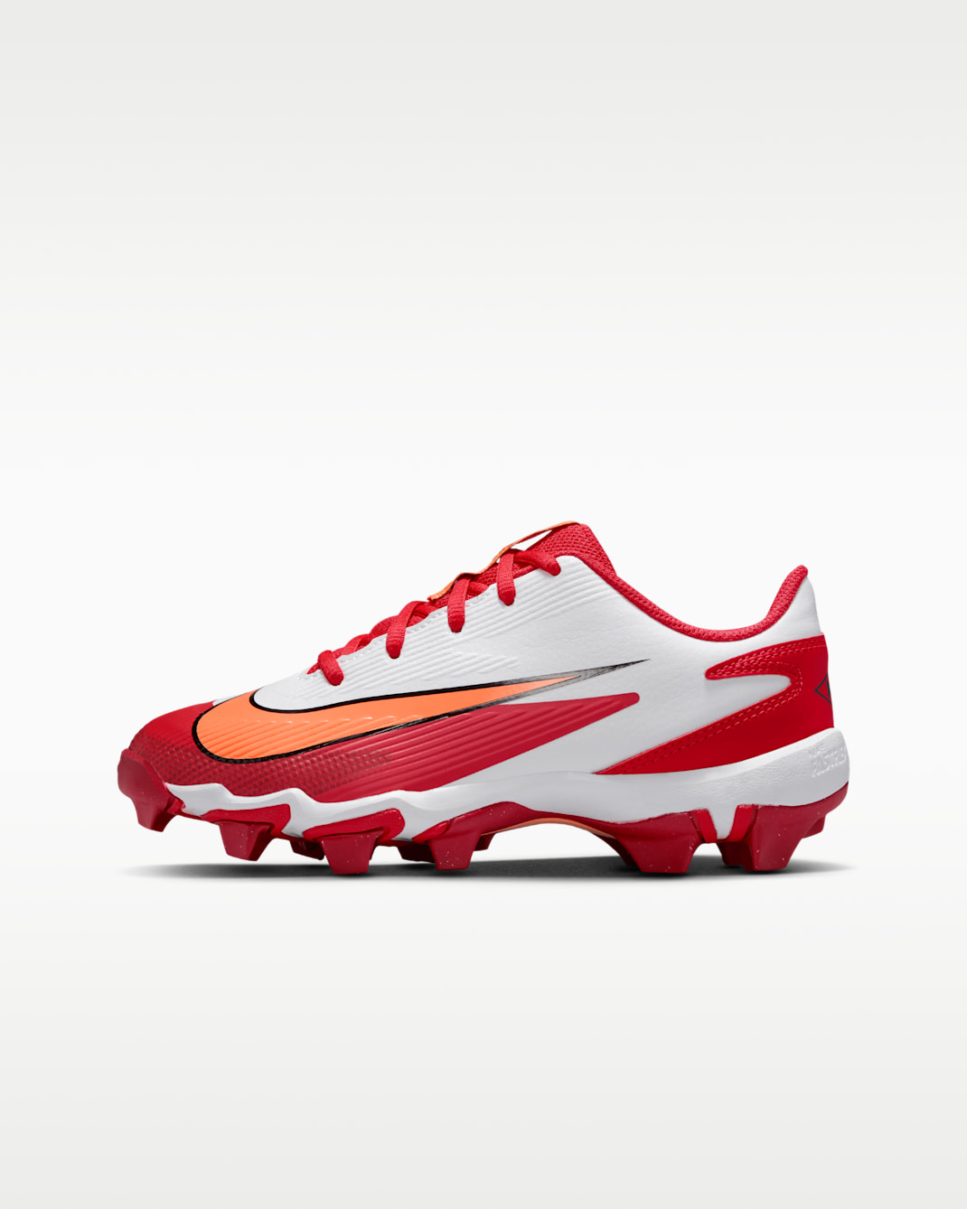 Nike Diamond Clutch Big Kids' Baseball Cleats - Fusion Red/Varsity Red/White/Sunset Glow